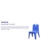 Flash Furniture Blue Plastic School Chair-11"H Seat, PK4 4-YU-YCX4-011-BLUE-GG - alternate 10